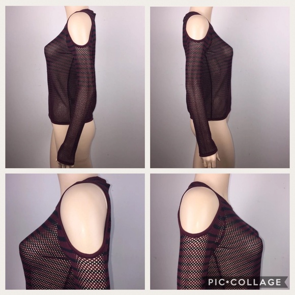 Rag & Bone S Brenna Striped Mesh Sweater LS NWT - Picture 5 of 8